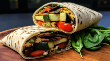 Grilled Vegetable and Hummus Wrap